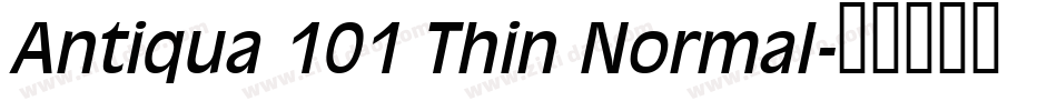 Antiqua 101 Thin Normal字体转换